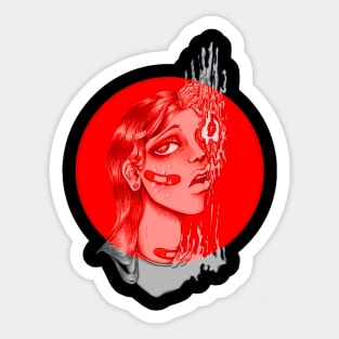 Melting Face Body Horror 1 Sticker